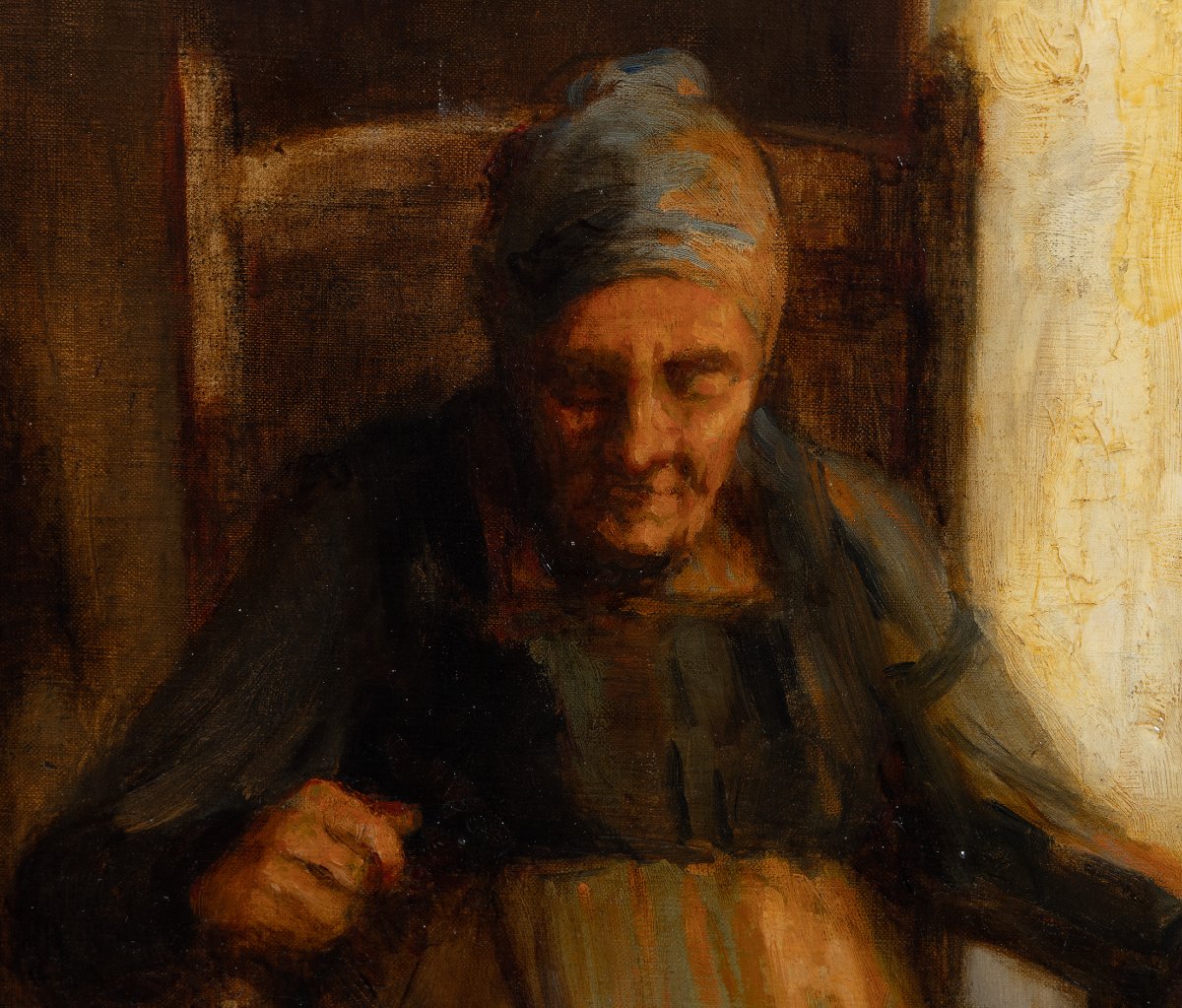 Louis Manceaux. « Vers le couchant », huile sur toile, Exposition et provenance - grand format-photo-4