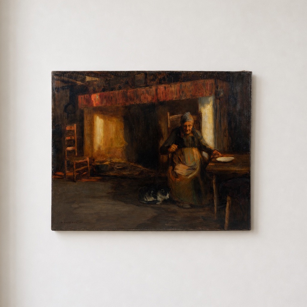 Louis Manceaux. « Vers le couchant », huile sur toile, Exposition et provenance - grand format