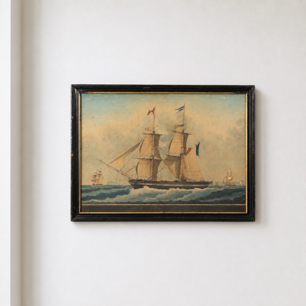Portrait Of The Ship  Emile-arie - Attributed To The Circle Of Roux (marseille)