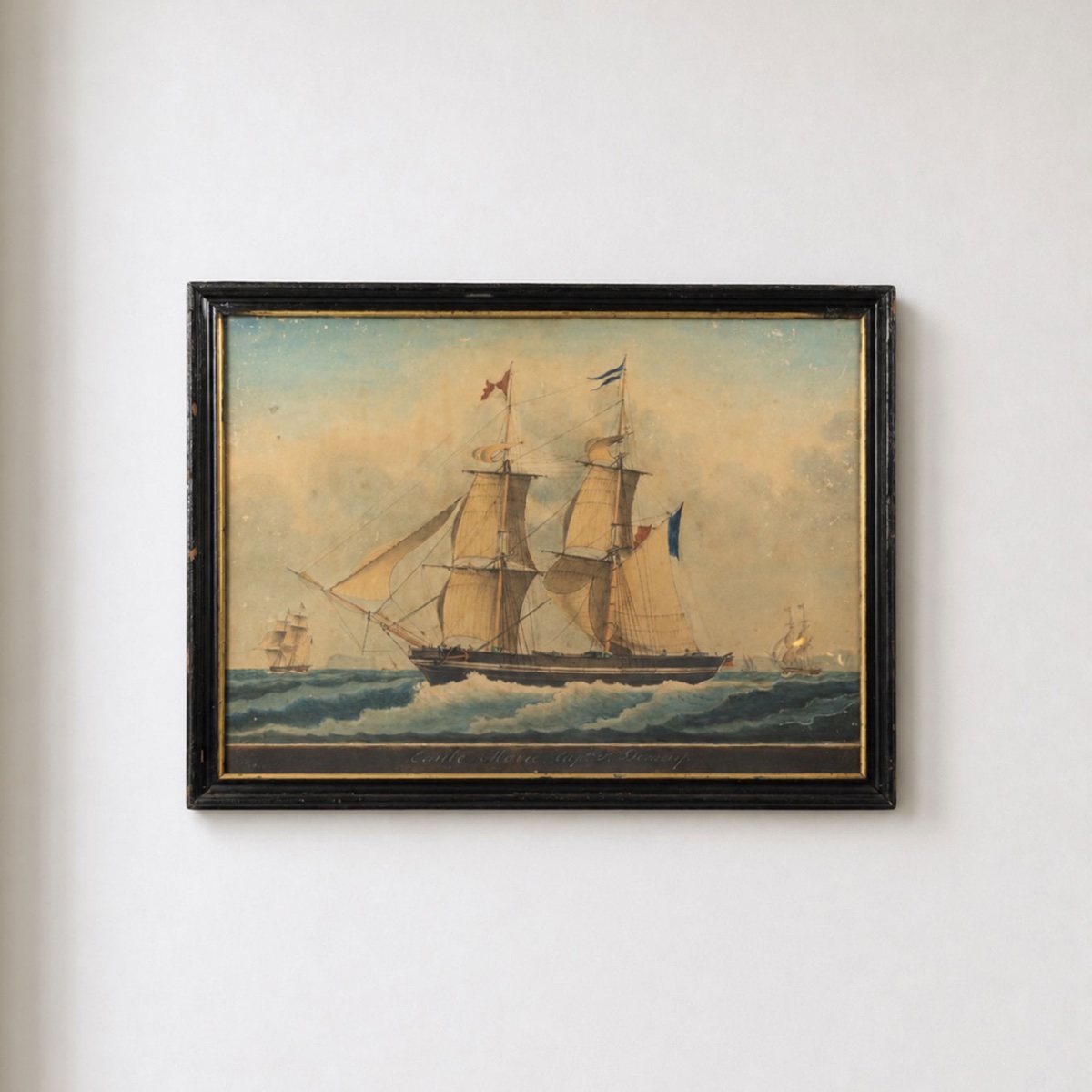 Portrait du navire "Émile-Marie" – Attribué à l'Atelier des ROUX (Marseille)