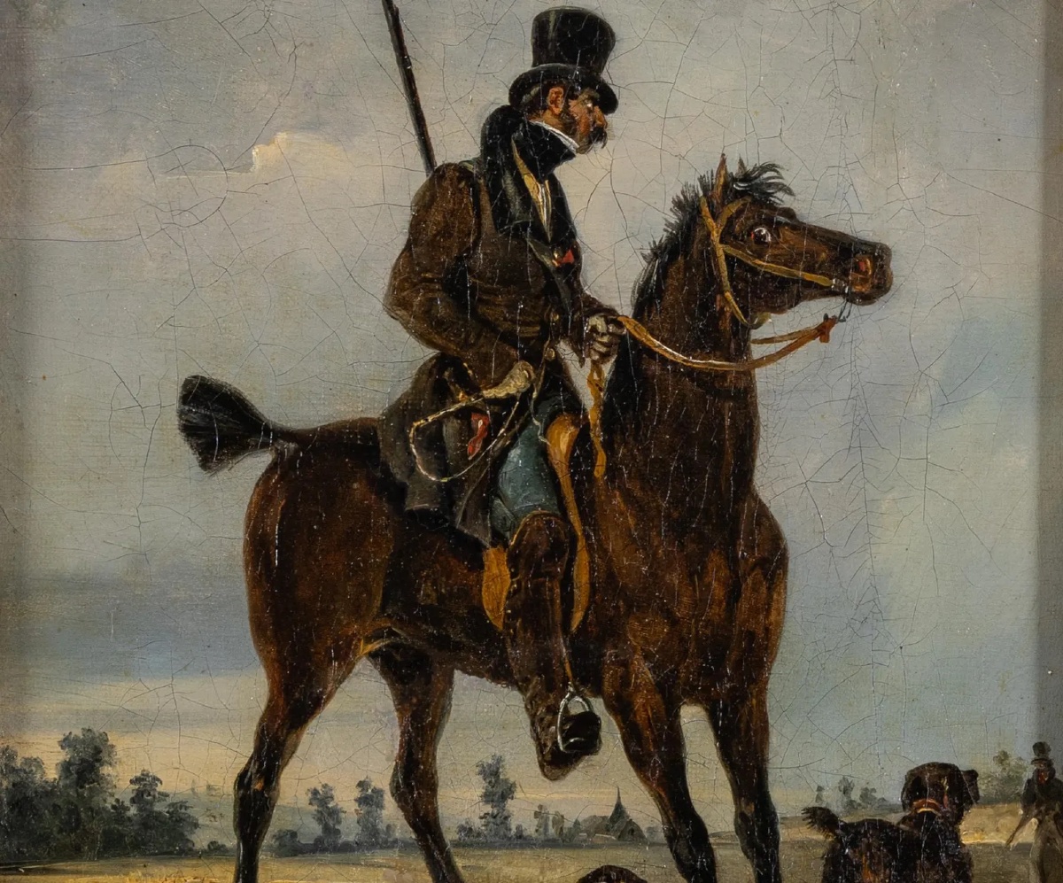 19th-century French School, Attributed To Carle Vernet – The Hunter Returns Empty-handed – Oil On Canvas-photo-1