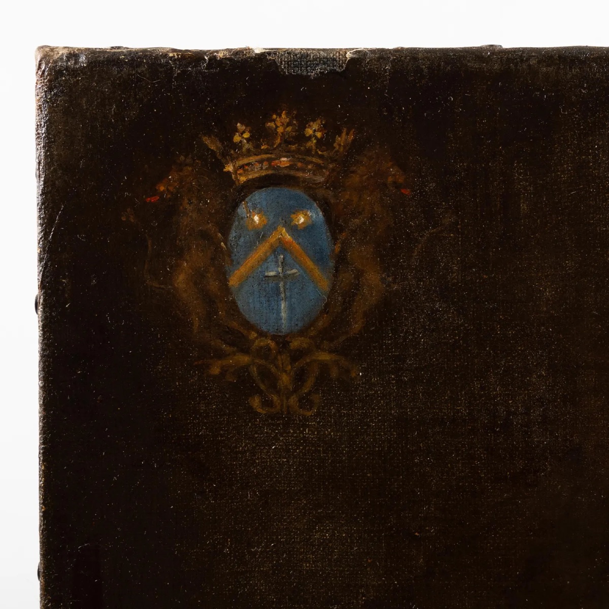 Portrait Said To Be Of Alice De Retz With Her Coat Of Arms – 19th-century French School – Oil On Canvas-photo-2