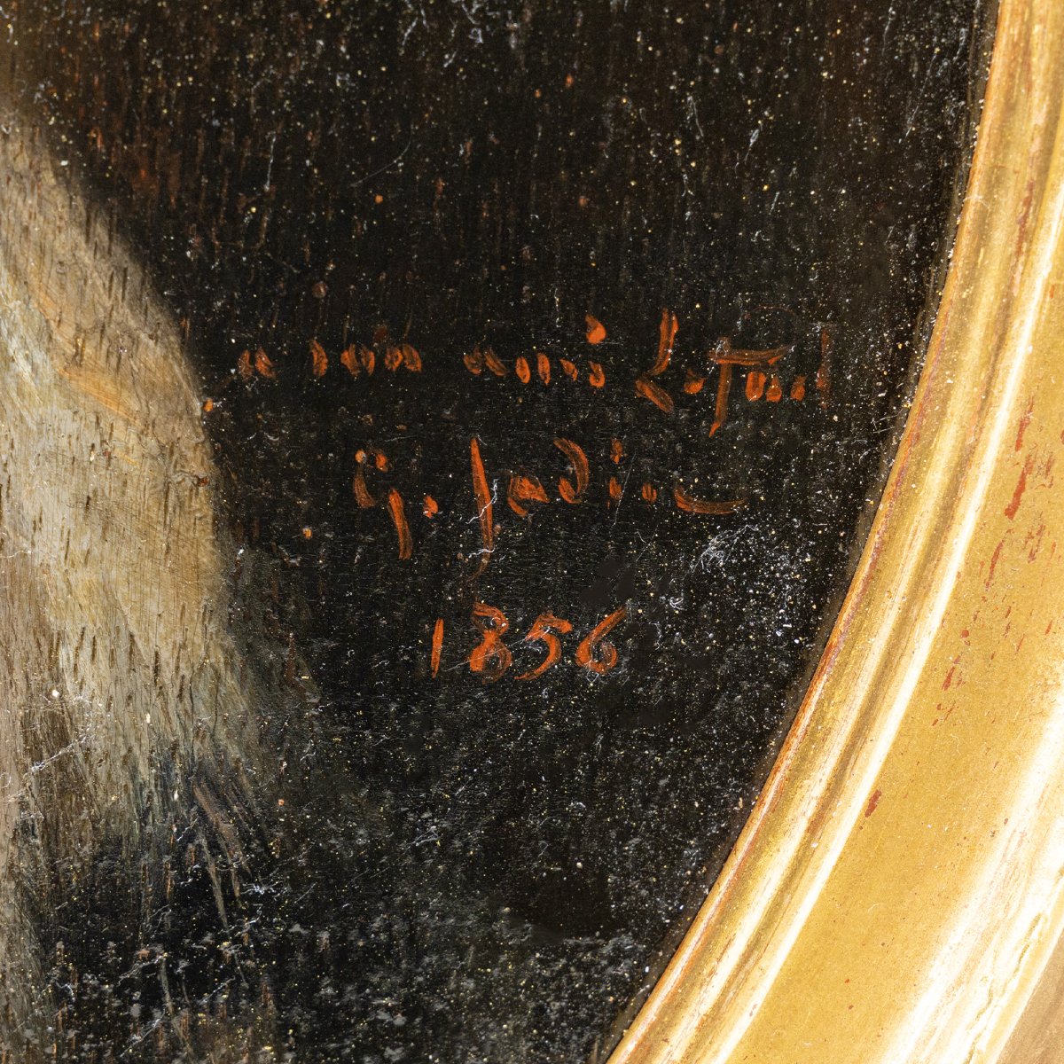 Portrait de Chien (1856) par Louis Godefroy Jadin (1805-1882) – Dédicacé à Hector Lefuel-photo-2