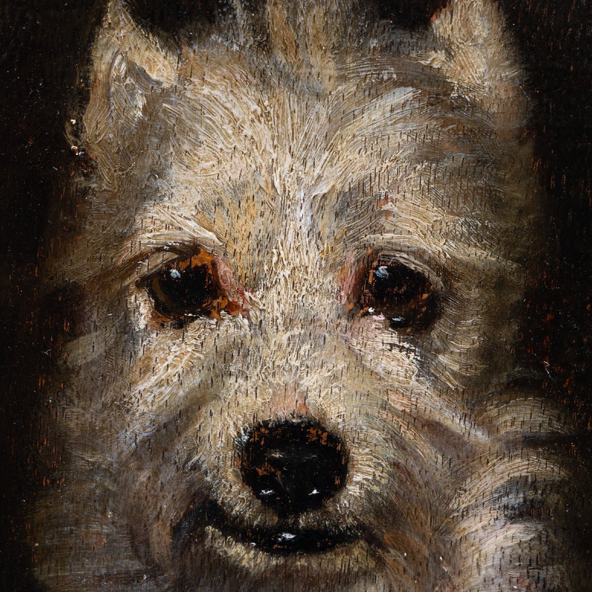 Portrait de Chien (1856) par Louis Godefroy Jadin (1805-1882) – Dédicacé à Hector Lefuel-photo-2