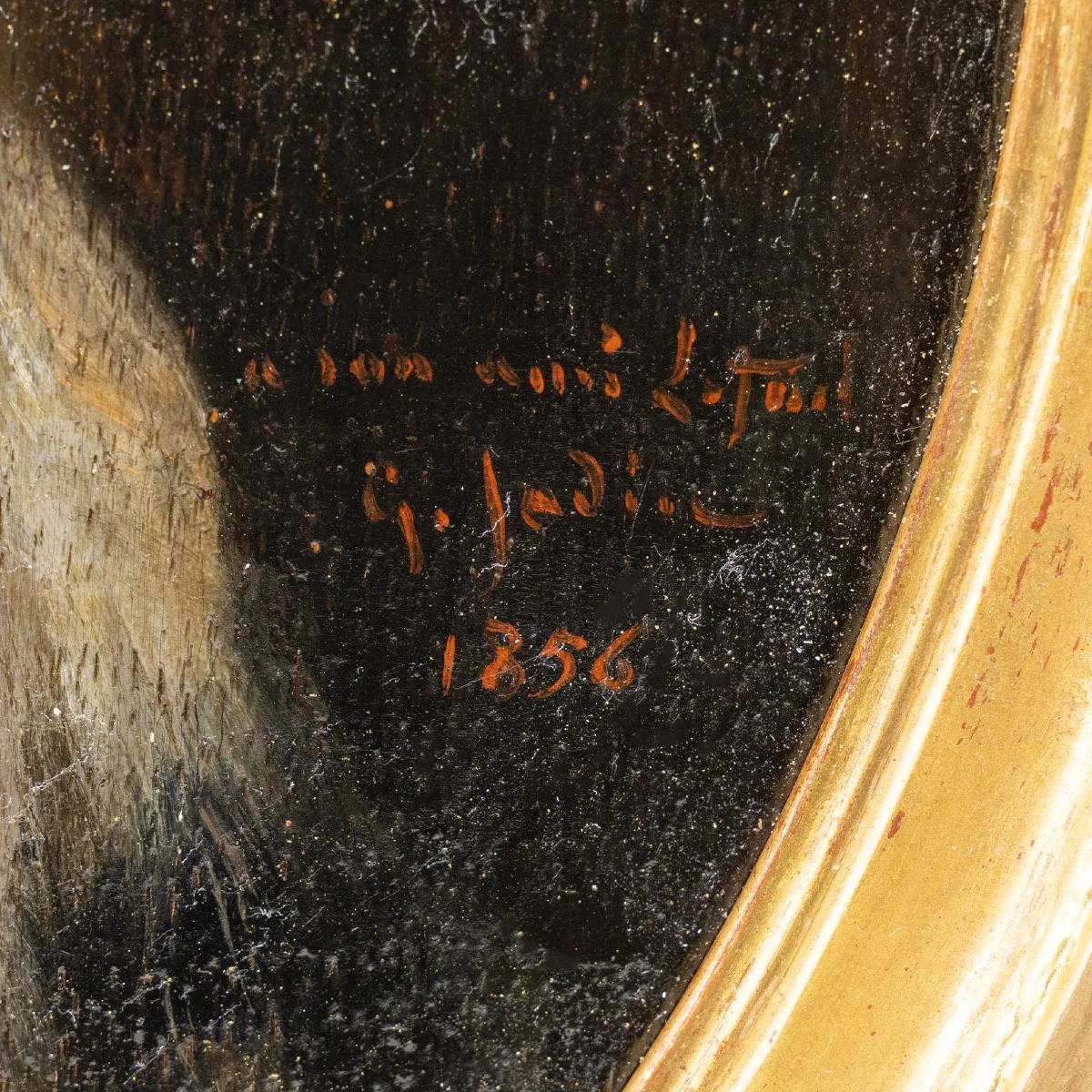 Portrait de Chien (1856) par Louis Godefroy Jadin (1805-1882) – Dédicacé à Hector Lefuel-photo-4
