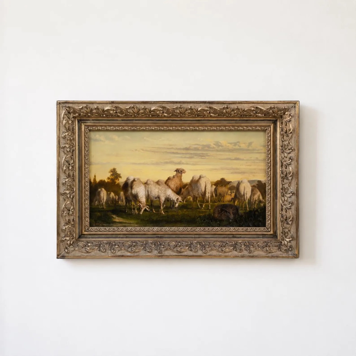 Créatures Exotiques Imaginaires dans un Paysage Pastoral, signé Rabier et daté 1872