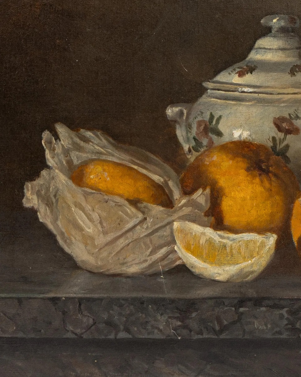 Still Life With Oranges – Oil On Canvas-photo-1