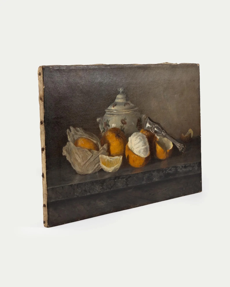 Still Life With Oranges – Oil On Canvas-photo-3