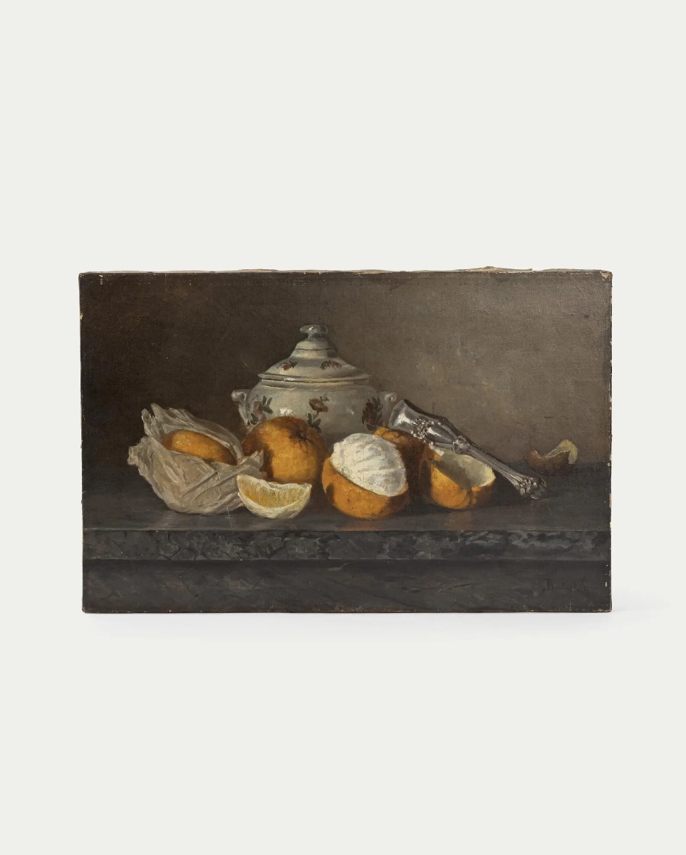 Still Life With Oranges – Oil On Canvas-photo-4