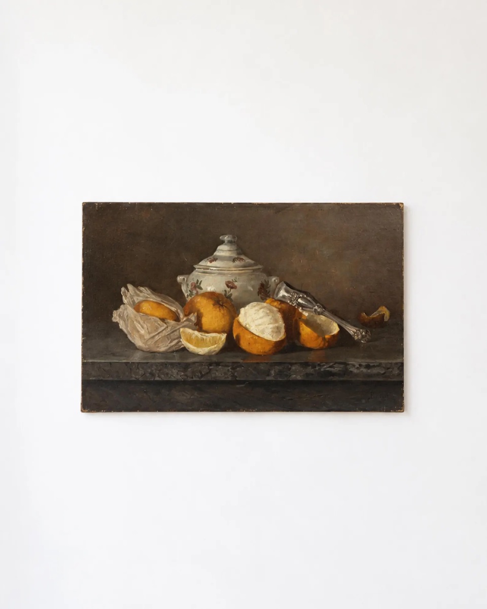 Still Life With Oranges – Oil On Canvas