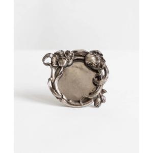 Small Antique Art Nouveau Photo Frame In Silver-plated Metal, Circa 1900 – Poppy Design