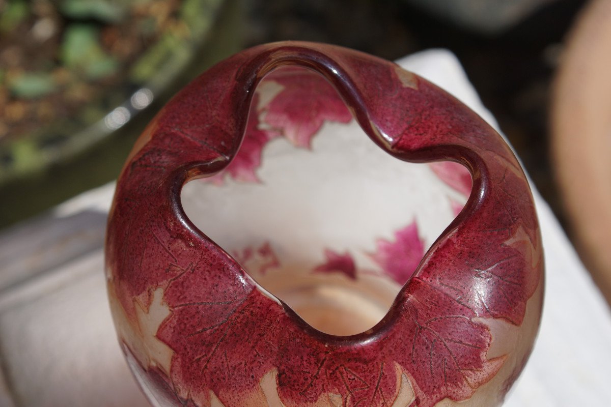 Ruby Series Legras Vase With Ivy Decor-photo-5