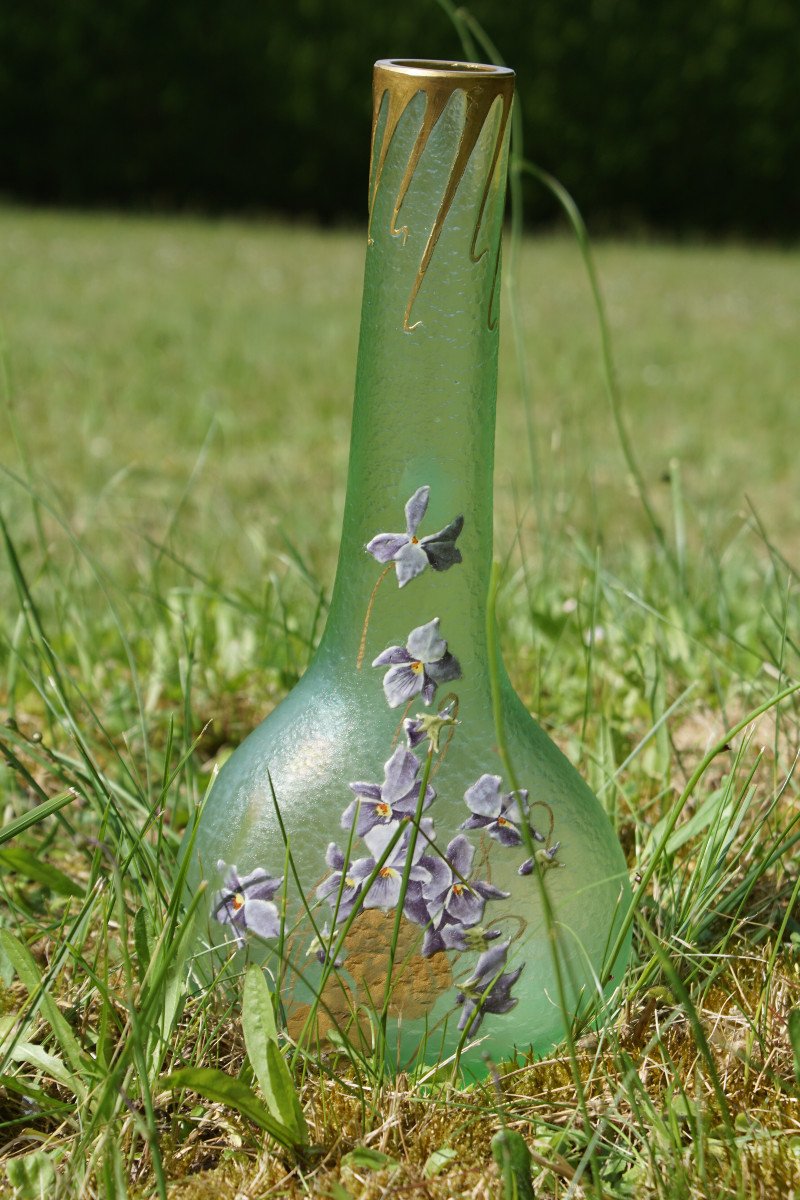 Montjoye Vase Decorated With Violets-photo-2