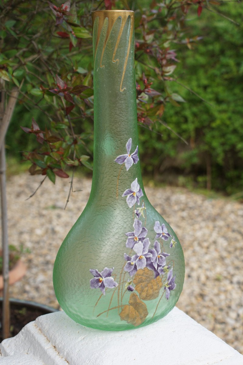 Montjoye Vase Decorated With Violets-photo-4