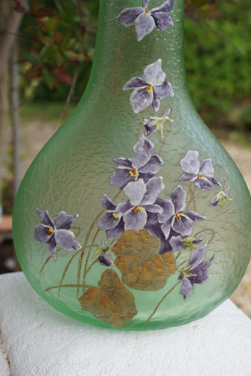Montjoye Vase Decorated With Violets-photo-6