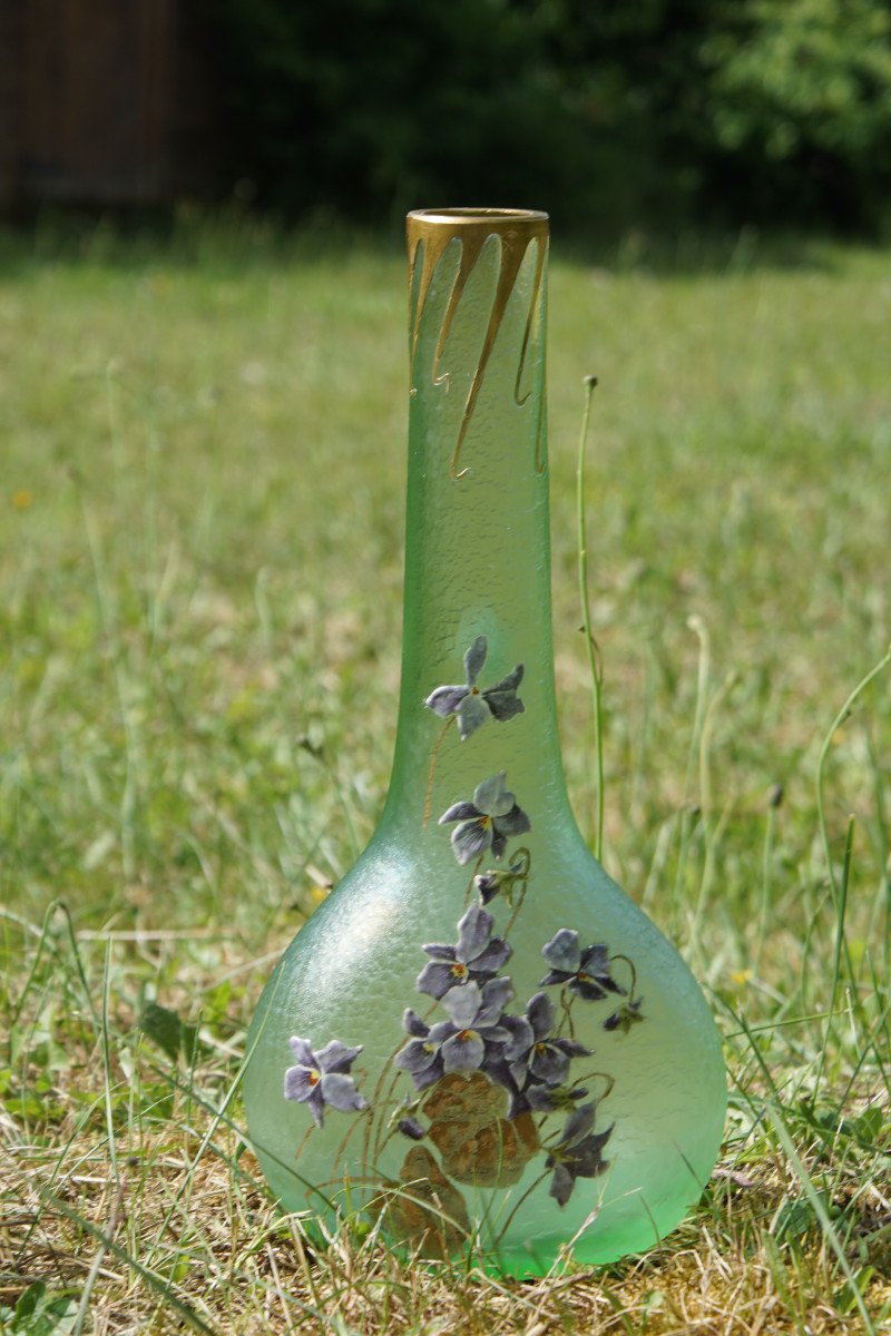 Montjoye Vase Decorated With Violets