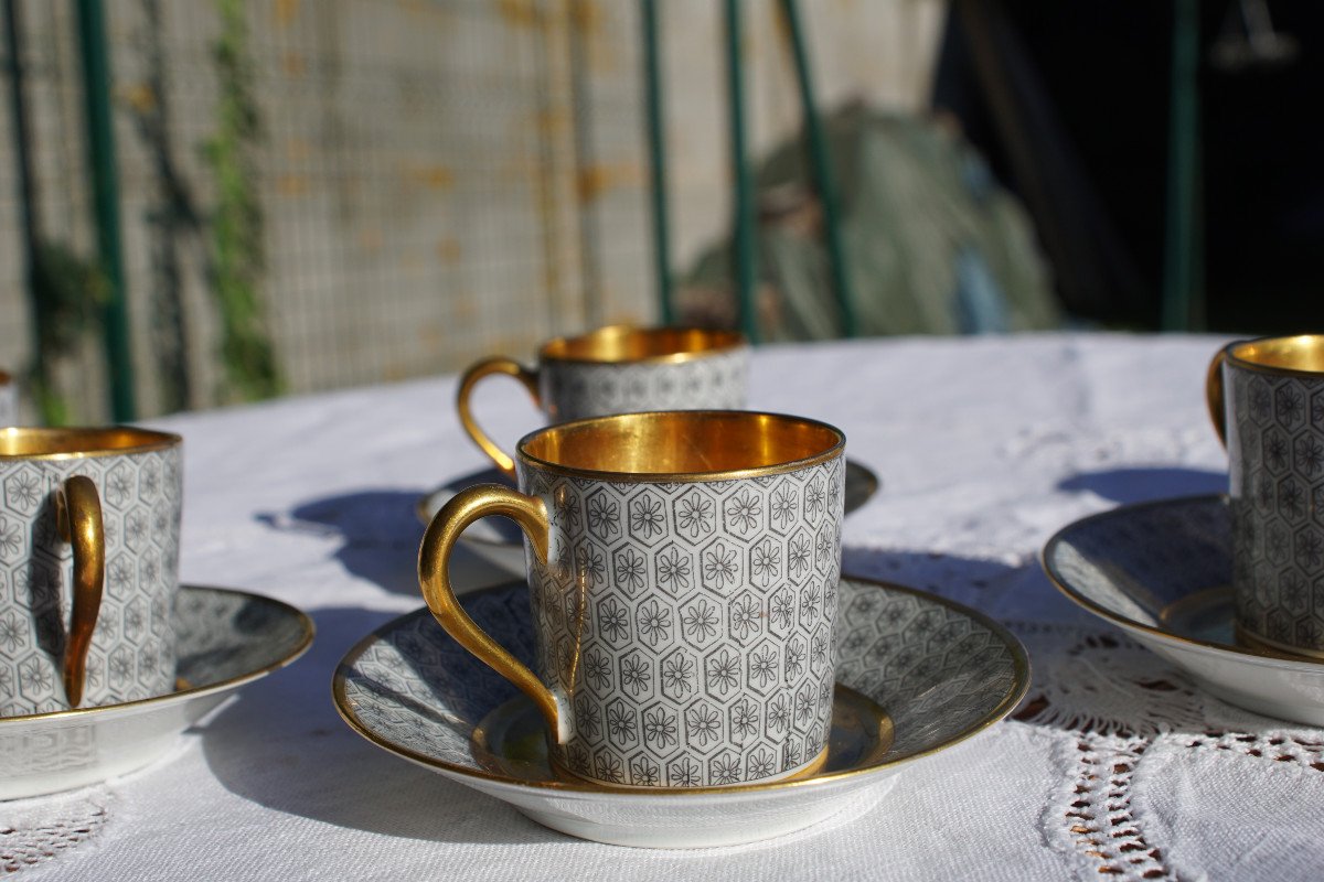 Bernardaud & Cie In Limoges - Six Vintage Cups-photo-4