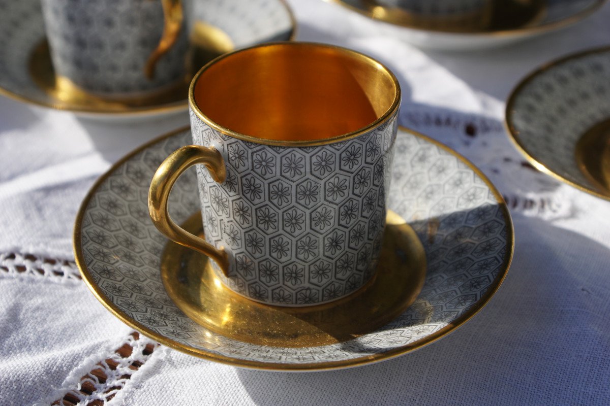 Bernardaud & Cie à Limoges - Six Tasses Vintage-photo-4
