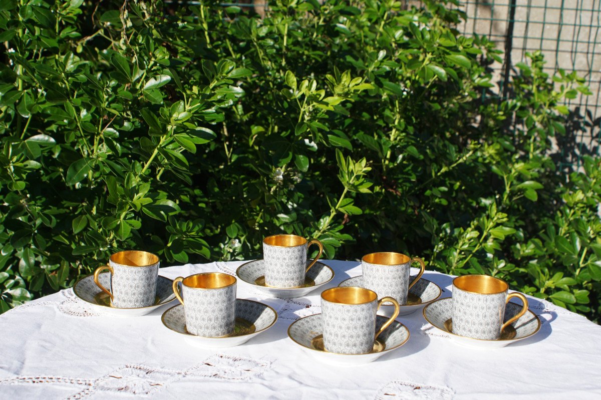 Bernardaud & Cie à Limoges - Six Tasses Vintage
