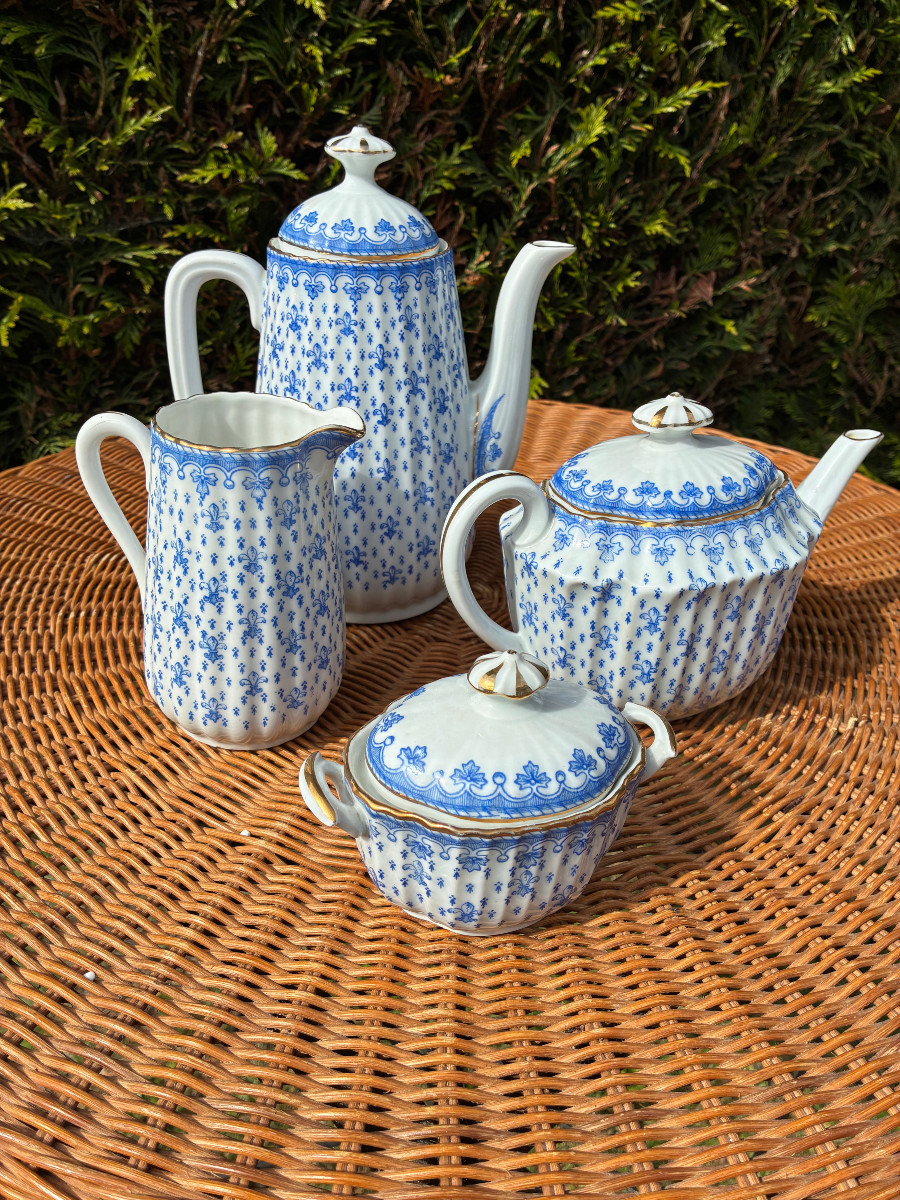 Oscar Schaller Tea And Coffee Set With Fleur-de-lys Design-photo-2