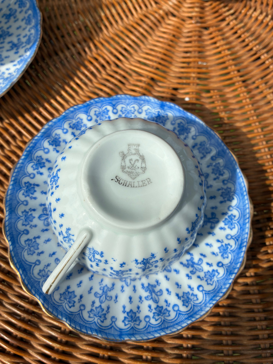 Oscar Schaller Tea And Coffee Set With Fleur-de-lys Design-photo-3