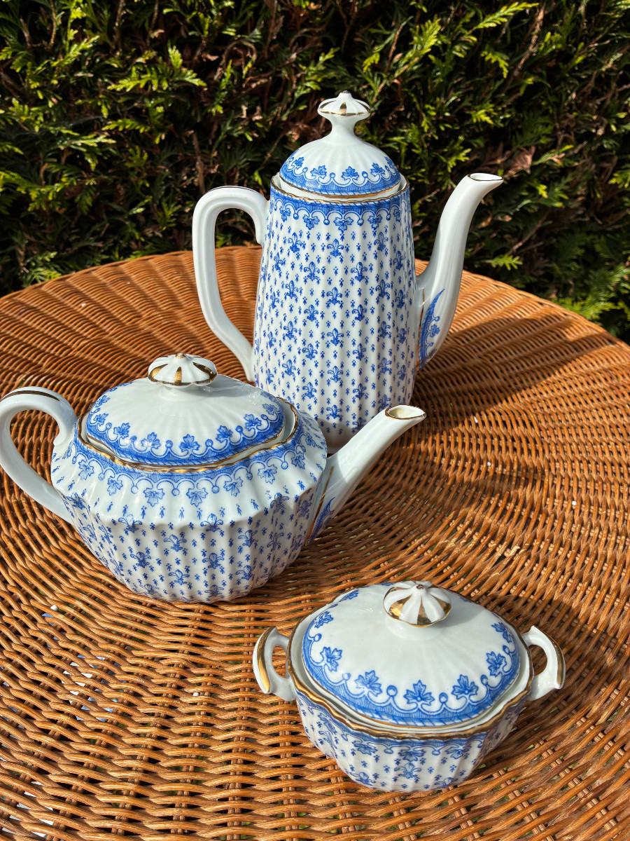 Oscar Schaller Tea And Coffee Set With Fleur-de-lys Design-photo-4