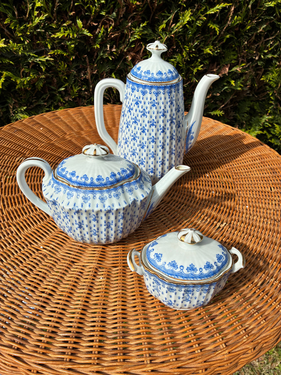 Oscar Schaller Tea And Coffee Set With Fleur-de-lys Design-photo-4