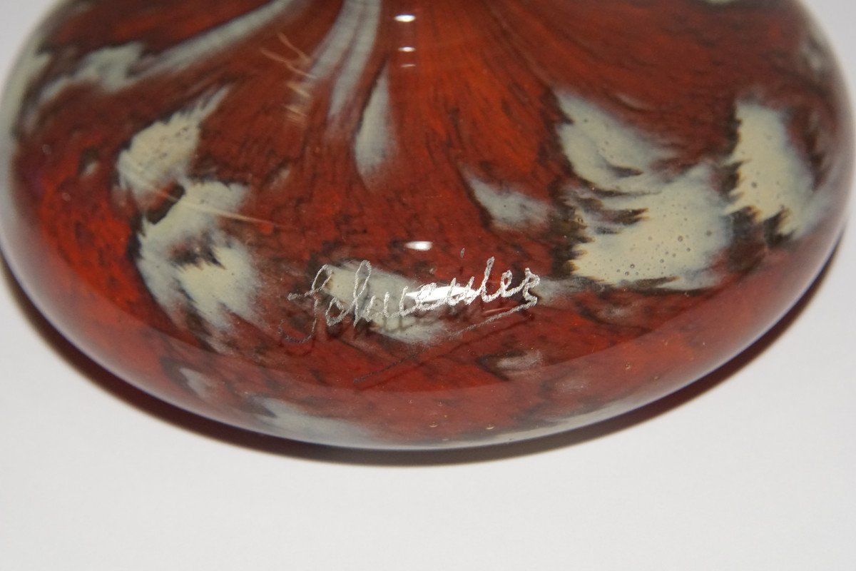 Vase Schneider - Décor "Jades"-photo-2
