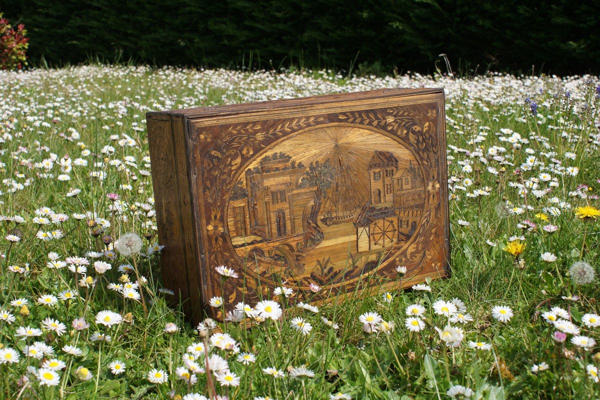 Straw Marquetry Box-photo-3