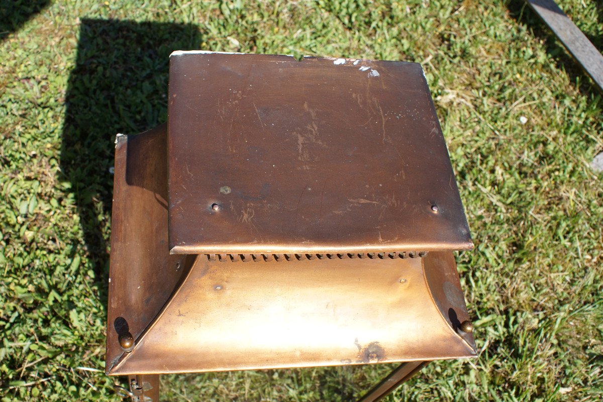 Belle Paire De Lanternes En Cuivre-photo-5