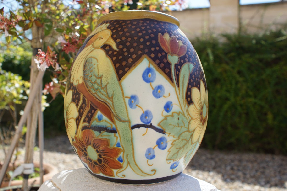 Keramis Vase Decorated With Birds-photo-3