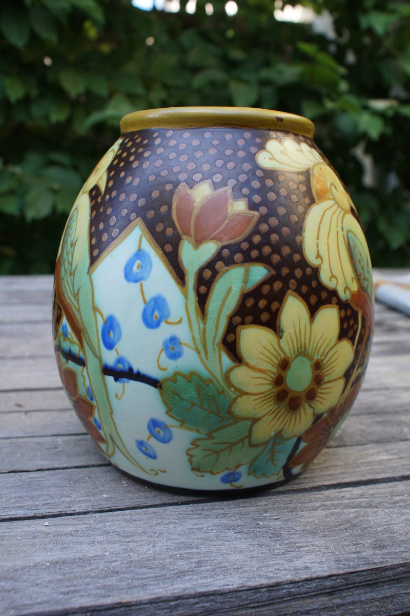 Keramis Vase Decorated With Birds-photo-2