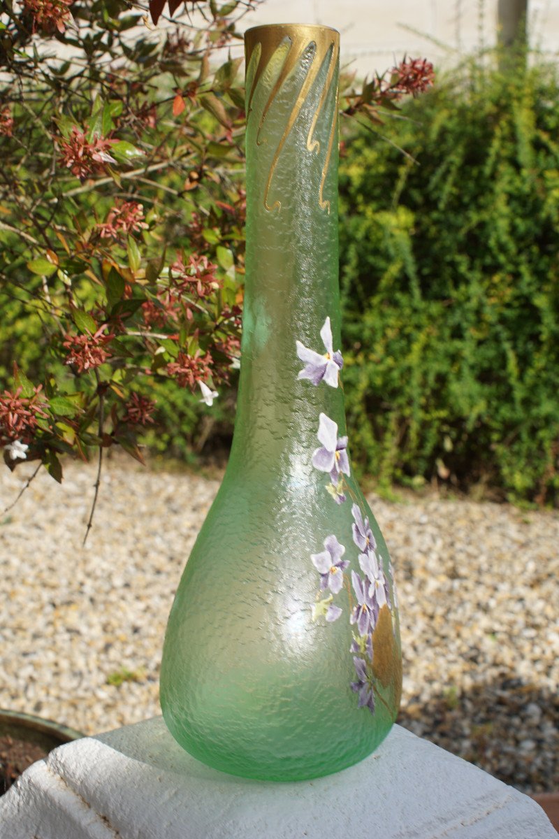 Vase Montjoye à Décor De Violettes-photo-4