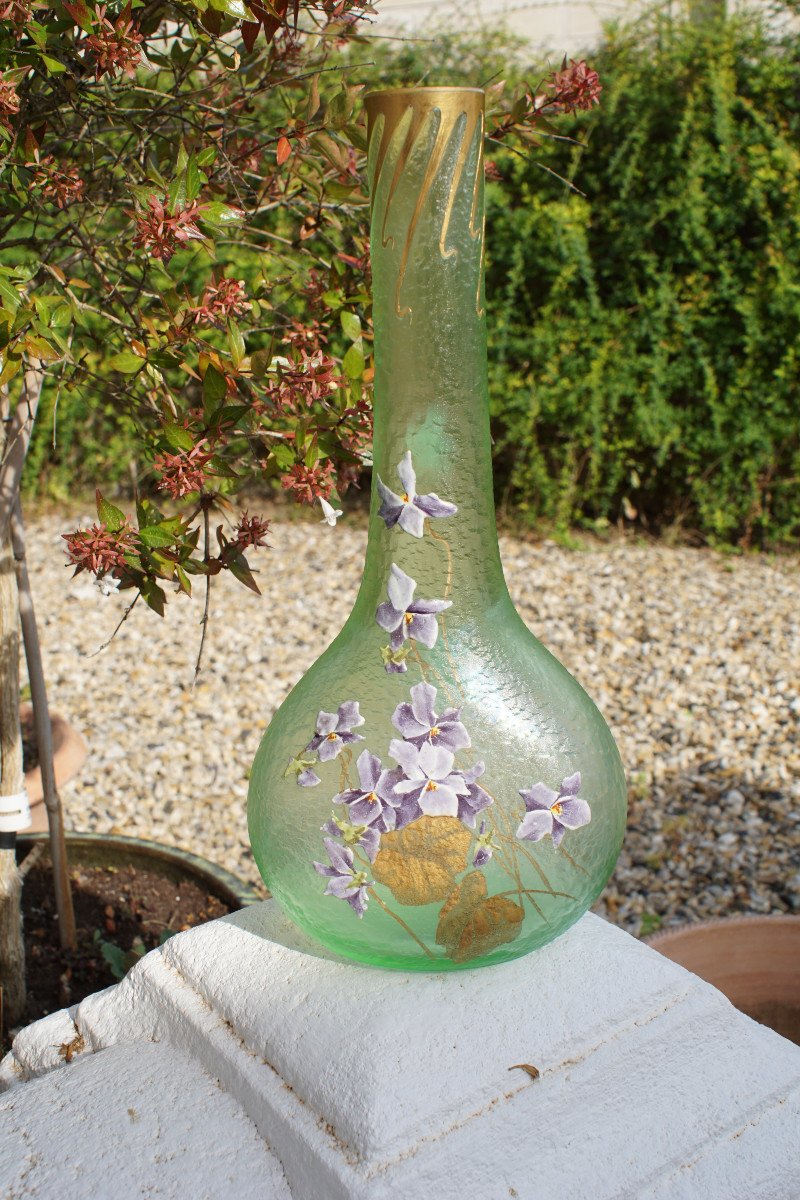 Vase Montjoye à Décor De Violettes
