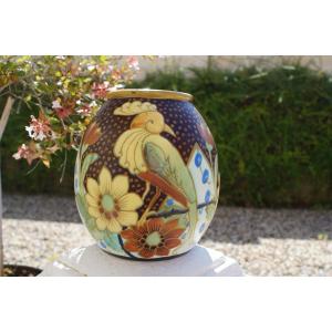 Keramis Vase Decorated With Birds