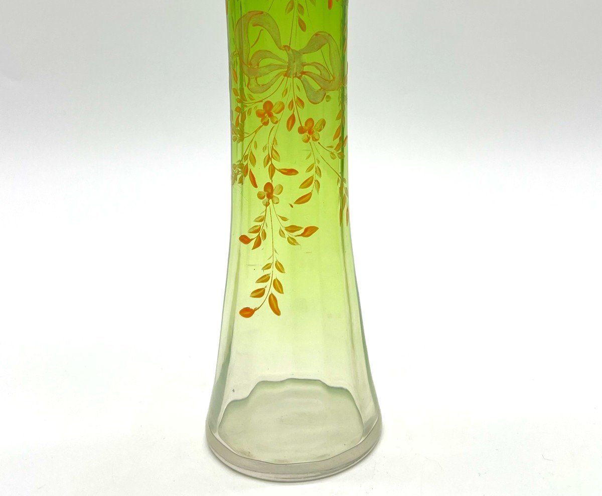 Vase Soliflore En Verre Emaillé, Moser Karlsbad -photo-4