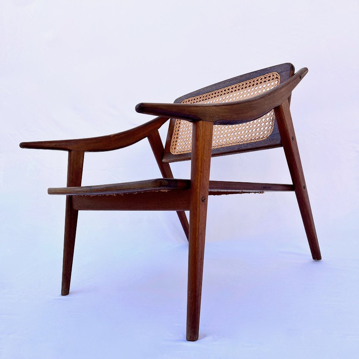 Teak Armchair By Michel Ducaroy For Sna Roset, France, 1952-photo-3