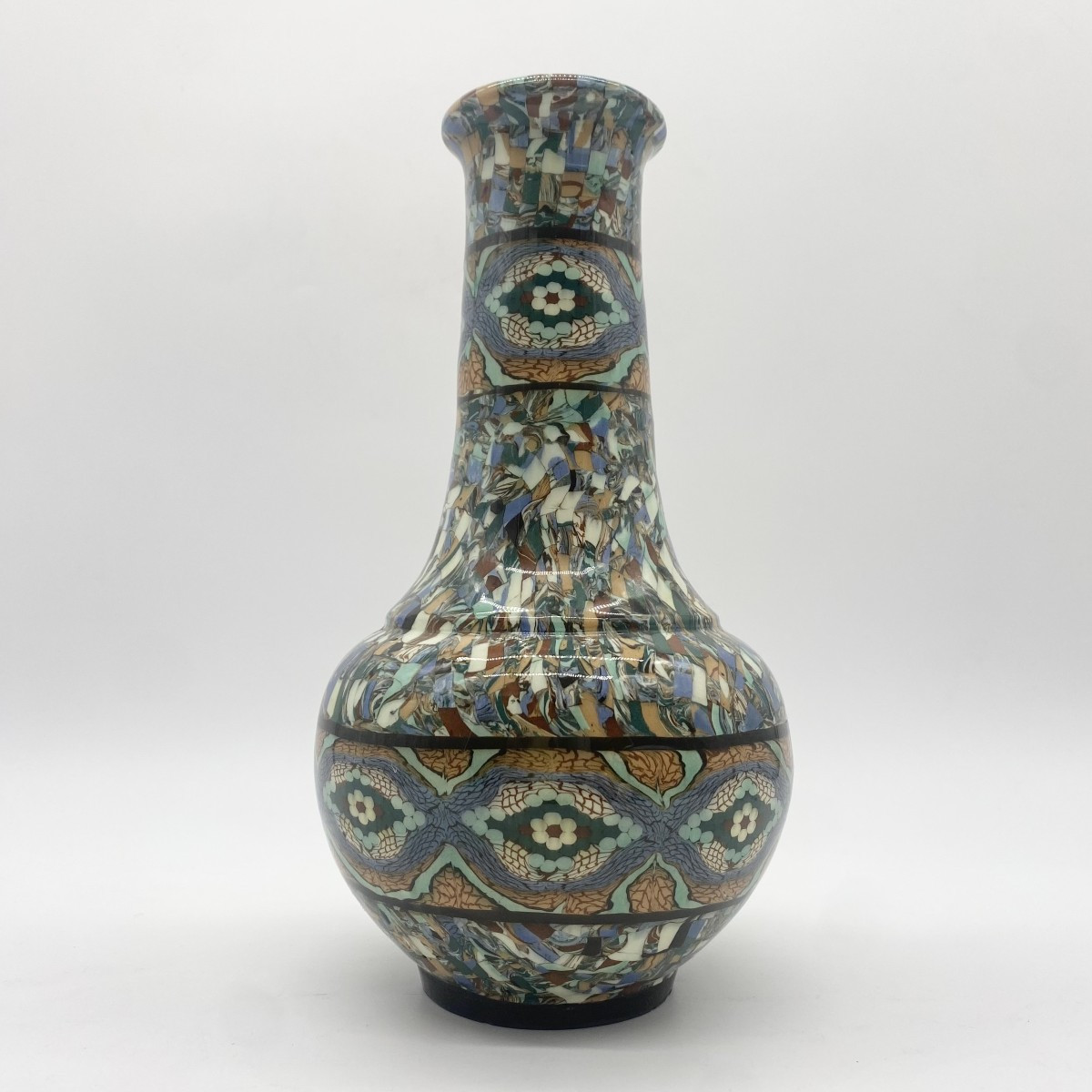 Cylindrical Vase By Jean Gerbino In Vallauris, 1950