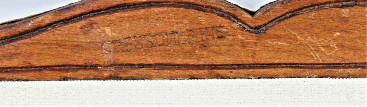 Estampillé Cresson L' Ainé - Rare Fauteuil Régence A Dossier Plat - Début 18ème -photo-4