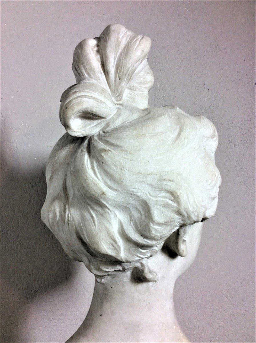 Georges Van Der Straeten - Bust Of A Woman In  Marble - Art Nouveau-photo-4