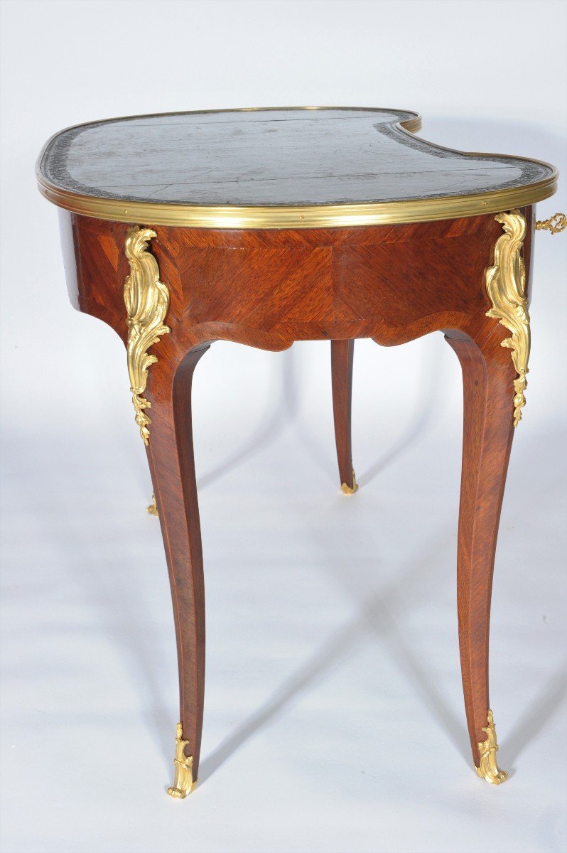 Ternisien & Dantant - Bureau De Dame Louis XV En Acajou - XIXème-photo-3