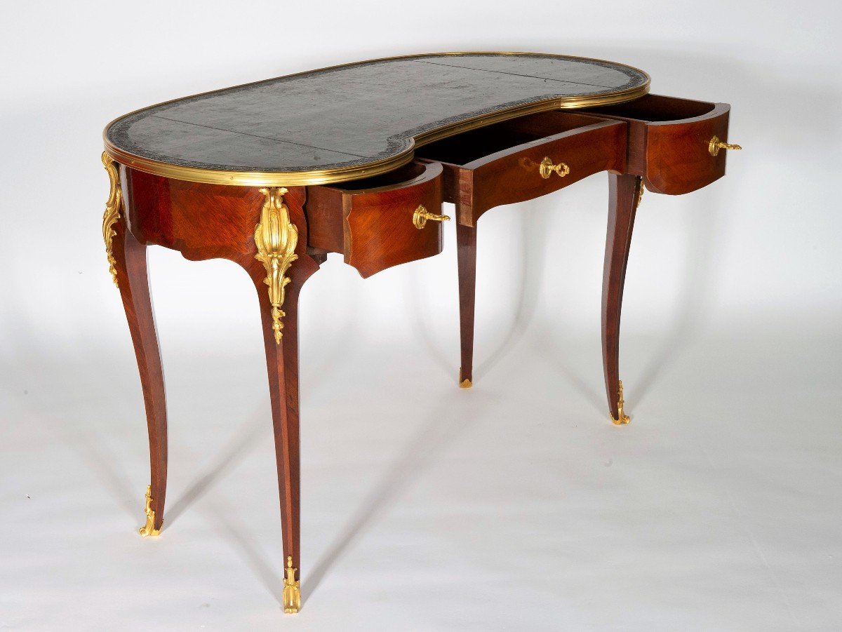Ternisien & Dantant - Bureau De Dame Louis XV En Acajou - XIXème-photo-2