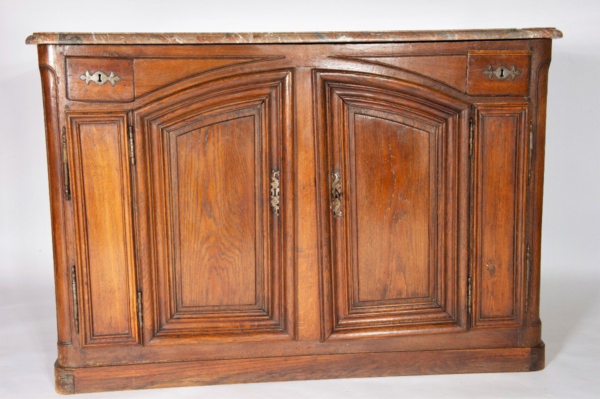 Du 06.10 au 30.11 - Remise 25\% - Important Buffet De Chasse Louis XIV  Chêne - Début XVIIIème