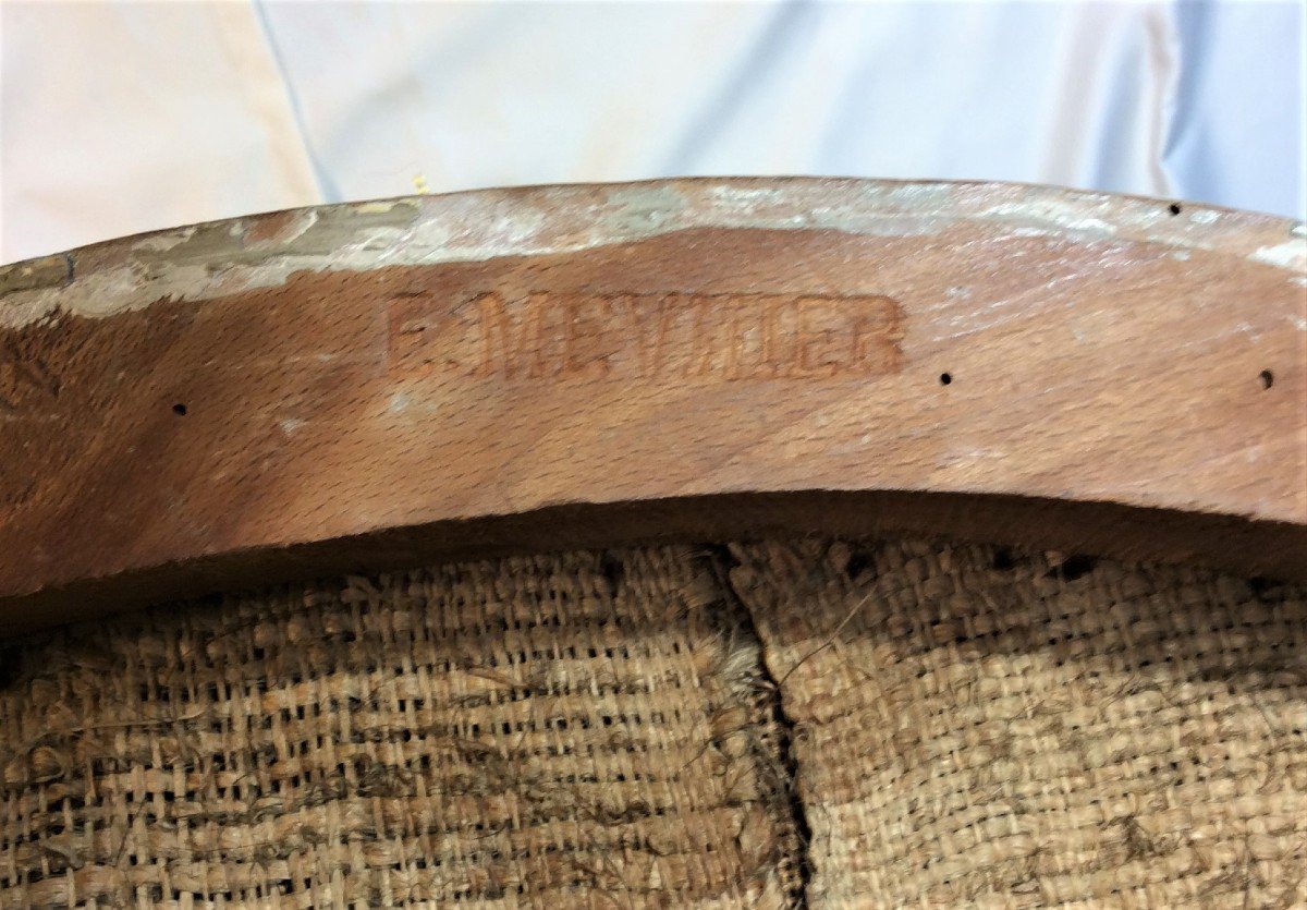  REMISE de 20\% - Estampille E. Meunier - Bergère En Bois Laqué  - XVIIIème-photo-7