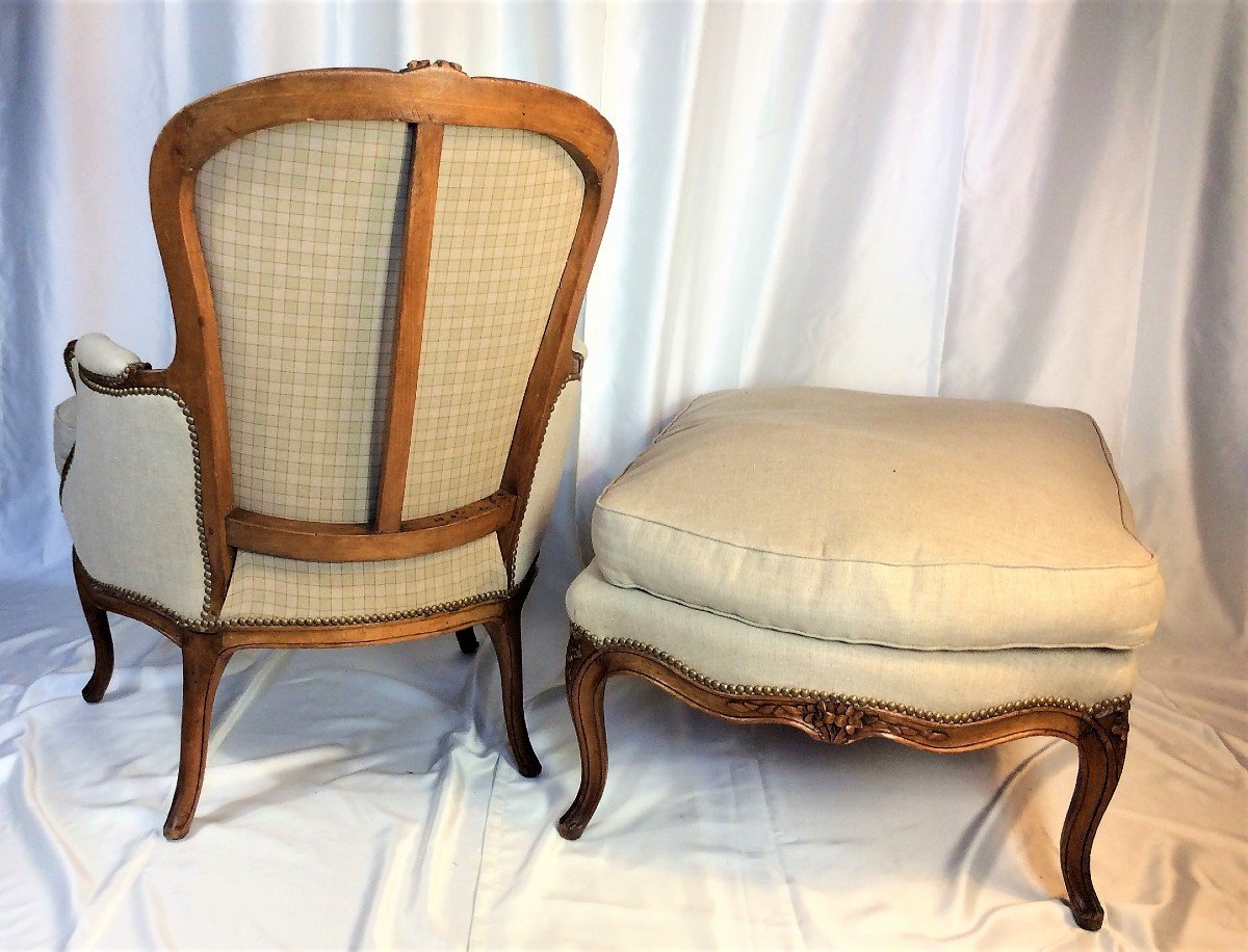 Stamped H . Amand- Beautiful Broken Duchess In Sculpted  Molded Beech- Louis XV Period-photo-3