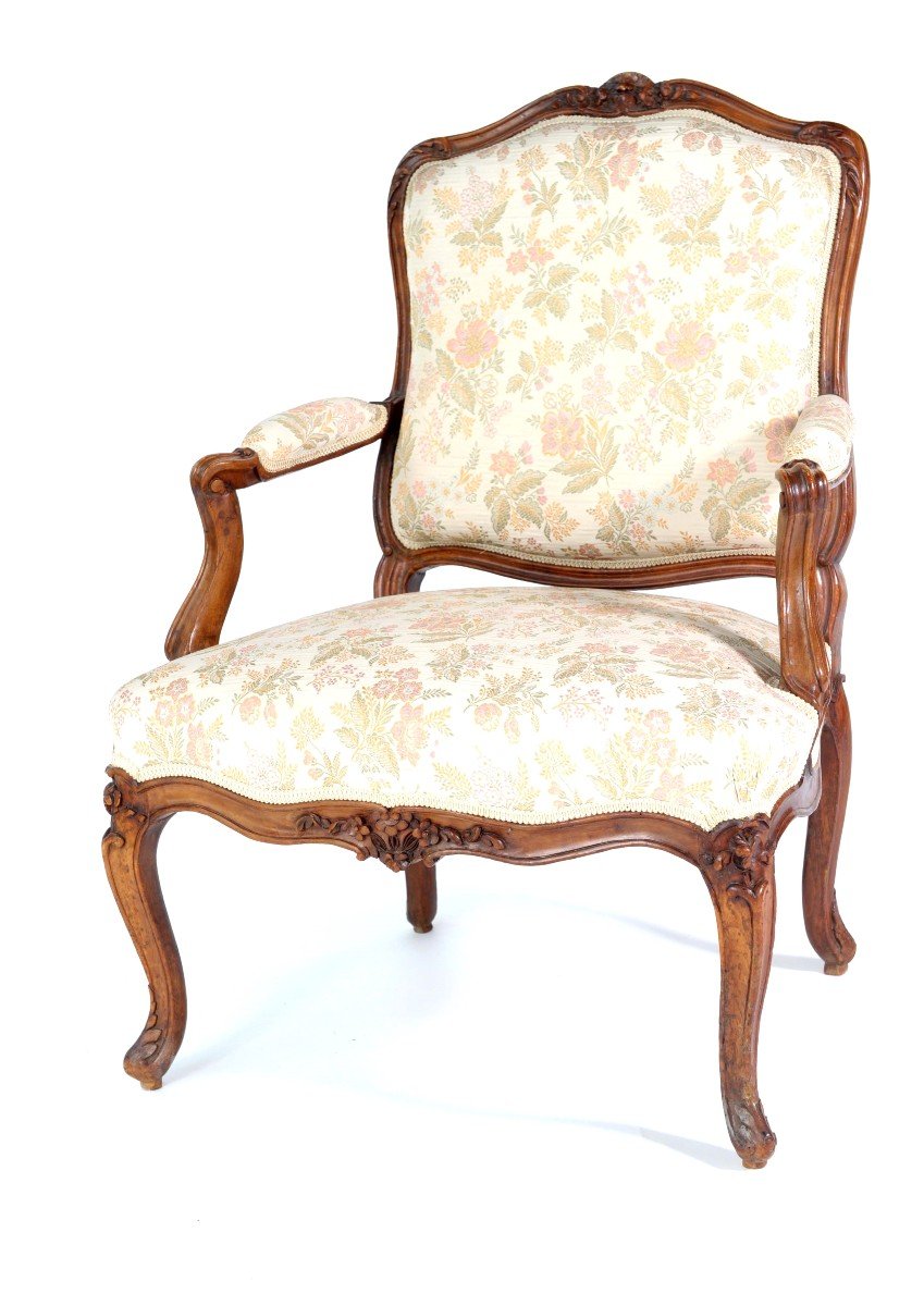 Estampillé " I Gourdin" - Beau Fauteuil A La Reine - XVIIIème