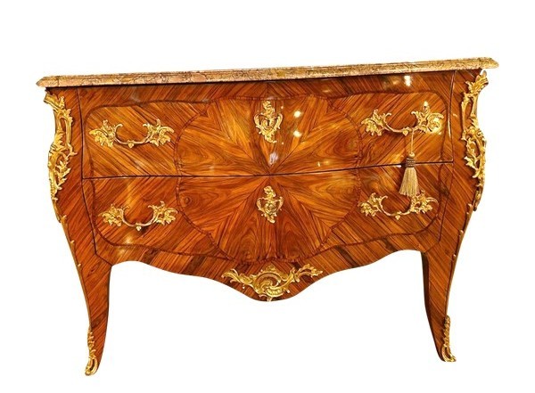 - Discount 25% - Stamped P Roussel -  Curved Chest Of Drawers On 3 Sides