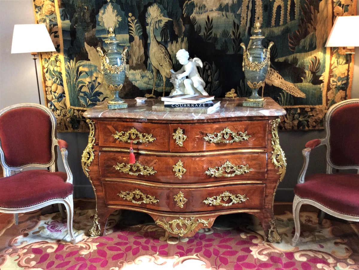 Estampillée F. Lieutaud -  Commode Tombeau A La Régence - vers 1720-photo-2
