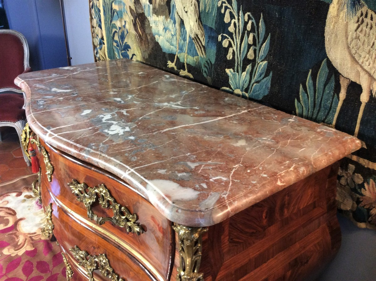 Estampillée F. Lieutaud -  Commode Tombeau A La Régence - vers 1720-photo-4