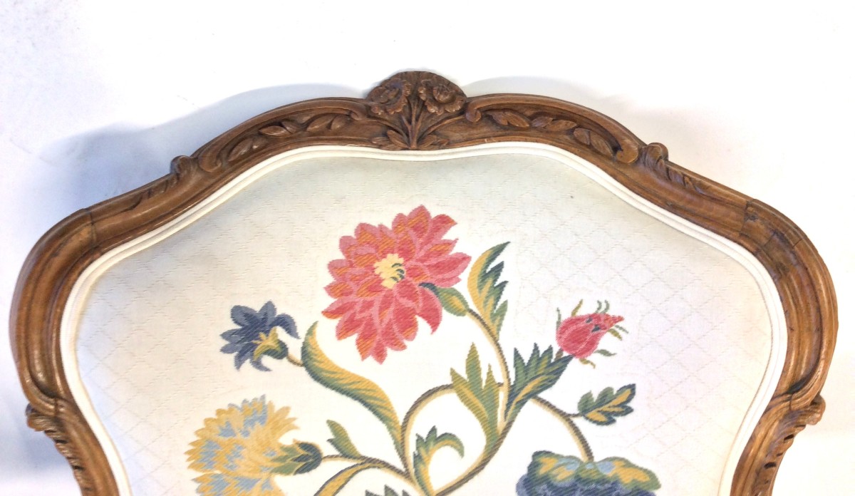 Stamped "nogaret A Lyon" – Pair Of Armchairs In Natural Wood – Louis XV Period-photo-4